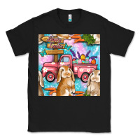 Black Easter Bunny With Truck Seamless Pattern Classic Tee - BundleAndBundleShop