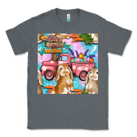 Charcoal Heather Easter Bunny With Truck Seamless Pattern Classic Tee - BundleAndBundleShop
