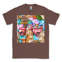 Chestnut Easter Bunny With Truck Seamless Pattern Classic Tee - BundleAndBundleShop