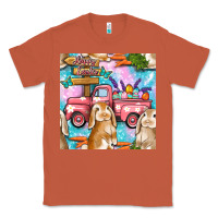 Copper Easter Bunny With Truck Seamless Pattern Classic Tee - BundleAndBundleShop