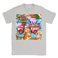Moon Dust Easter Bunny With Truck Seamless Pattern Classic Tee - BundleAndBundleShop