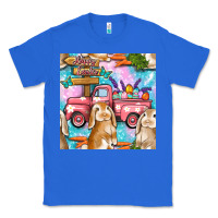 True Royal Easter Bunny With Truck Seamless Pattern Classic Tee - BundleAndBundleShop