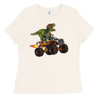 Bone monster truck and t rex dinosaur Ladies Tee - Artiststas