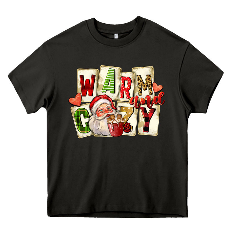 Warm And Cozy Santa Heavy Core Tee by FaDigitalArtStudio | Teevron