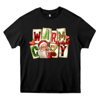Black warm and cozy santa Heavy Core Tee - FaDigitalArtStudio