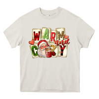 Cream warm and cozy santa Heavy Core Tee - FaDigitalArtStudio