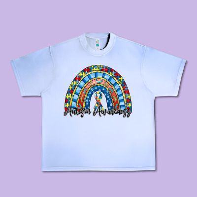 Autism Awareness Rainbow Urban Heavy Tee Designed By Racoondesign