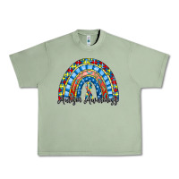 Oil Green autism awareness rainbow Urban Heavy Tee - RacoonDesign