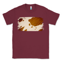 Burgundy Cowhide Lightbrown Classic Tee - Jasminsmagicworld