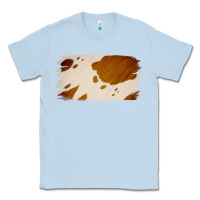 Dusty Blue Cowhide Lightbrown Classic Tee - Jasminsmagicworld