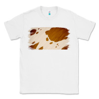 White Cowhide Lightbrown Classic Tee - Jasminsmagicworld