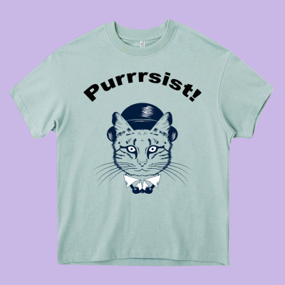 Purrrsist Heavy Core Tee Designed By Bettercallsaul