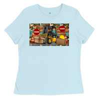 Baby Blue forklift sippy Ladies Tee - Artiststas