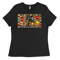 Black forklift sippy Ladies Tee - Artiststas