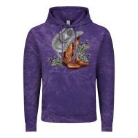 Cloud Purple gray cowgirl and roses Vintage Hoodie - AdoDesignShop