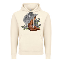 Vintage Artic gray cowgirl and roses Vintage Hoodie - AdoDesignShop