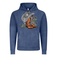 Vintage Denim gray cowgirl and roses Vintage Hoodie - AdoDesignShop