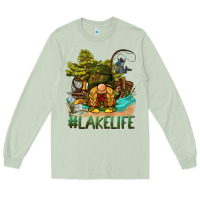 Matcha lake life gnome Long Sleeve Tee - BarkalooDesign