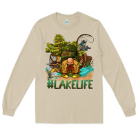 Mushroom lake life gnome Long Sleeve Tee - BarkalooDesign