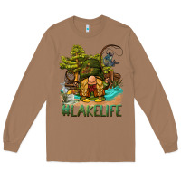 Toasted Coconut lake life gnome Long Sleeve Tee - BarkalooDesign