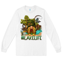 White lake life gnome Long Sleeve Tee - BarkalooDesign