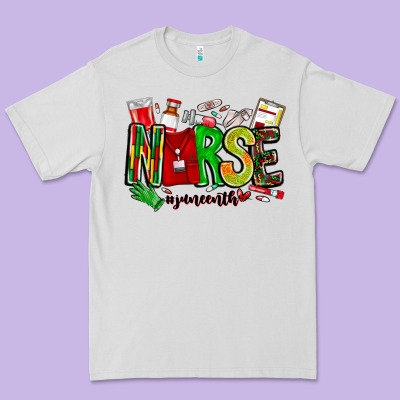 Nurse Juneenth Premium Tee Designed By Cowhidedigitalart