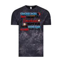 Cloud Black baseball typography words Vintage Tee - Artiststas