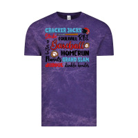 Cloud Purple baseball typography words Vintage Tee - Artiststas