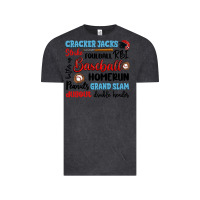 Vintage Black baseball typography words Vintage Tee - Artiststas