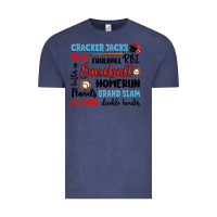 Vintage Denim baseball typography words Vintage Tee - Artiststas
