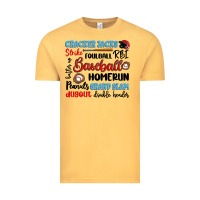 Vintage Mustard baseball typography words Vintage Tee - Artiststas
