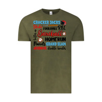 Vintage Olive baseball typography words Vintage Tee - Artiststas