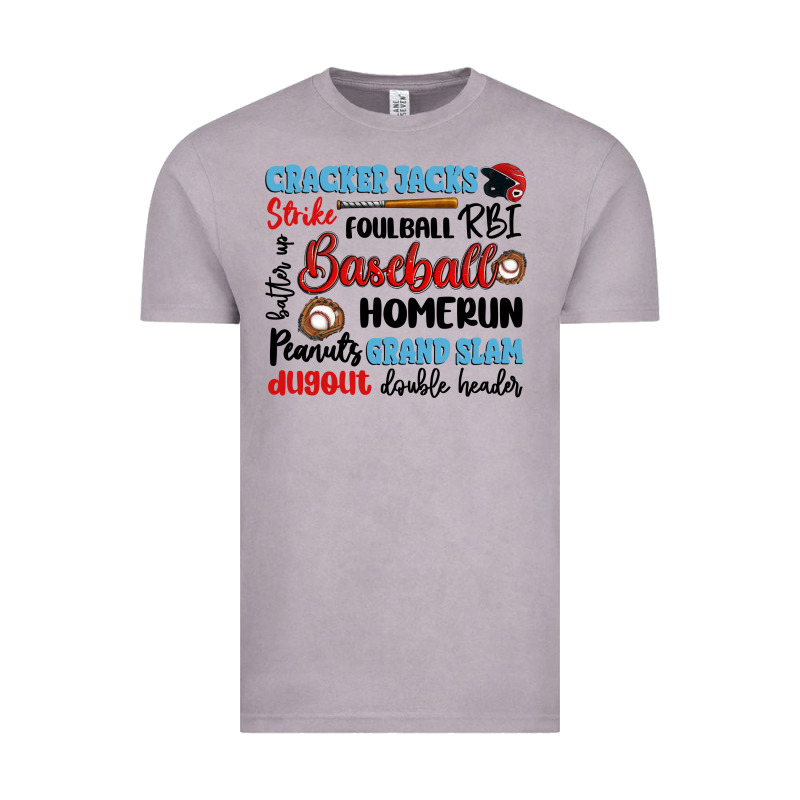 Baseball Typography Words Vintage Tee by Artiststas | Teevron