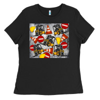 Black forklift tumbler Ladies Tee - Artiststas