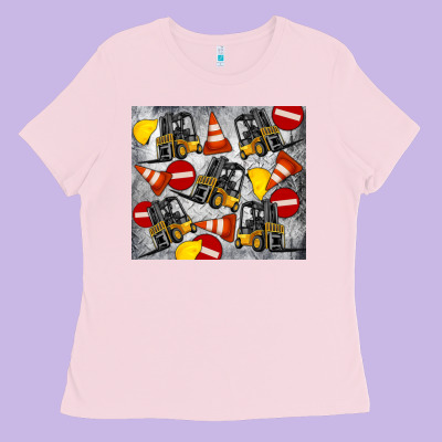 Forklift Tumbler Ladies Tee Designed By Artiststas