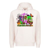 Pale Pink rt respiratory therapist Premium Hoodie - AdoDesignShop
