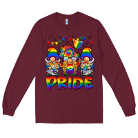 Burgundy pride gnome Long Sleeve Tee - BarkalooDesign