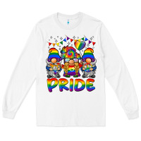 White pride gnome Long Sleeve Tee - BarkalooDesign