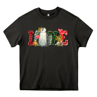 Asphalt christmas penguin love Heavy Core Tee - FaDigitalArtStudio
