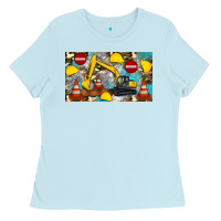 Baby Blue excavator sippy Ladies Tee - Artiststas
