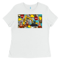 White excavator sippy Ladies Tee - Artiststas