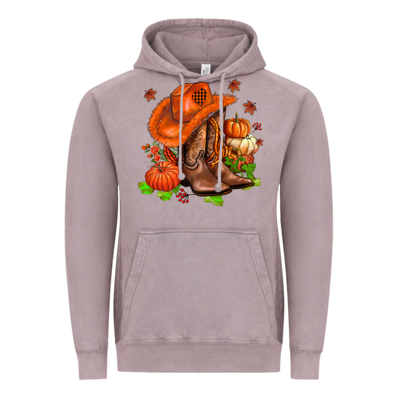 Fall Pumpkins  Cowgirl  And Roses Vintage Hoodie by AdoDesignShop | Teevron