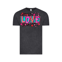 Vintage Black Love Valentine Vintage Tee - CowhideDigitalArt