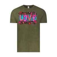 Vintage Olive Love Valentine Vintage Tee - CowhideDigitalArt