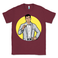 Burgundy sterling archer Classic Tee - DesigneFamous