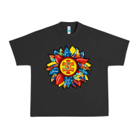 Pigment Black autism sunflower Urban Heavy Tee - RacoonDesign