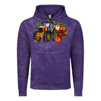 Cloud Purple fall tractor with pumpkin Vintage Hoodie - AdoDesignShop