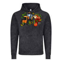 Vintage Black fall tractor with pumpkin Vintage Hoodie - AdoDesignShop