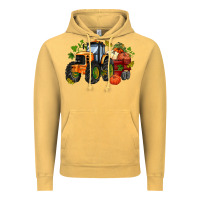 Vintage Mustard fall tractor with pumpkin Vintage Hoodie - AdoDesignShop