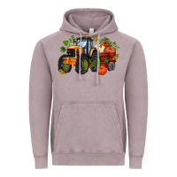 Vintage Zinc fall tractor with pumpkin Vintage Hoodie - AdoDesignShop